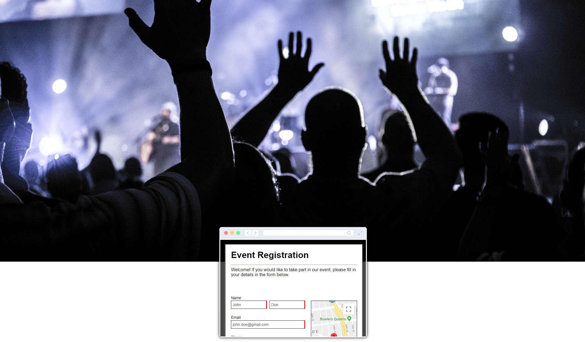 Create a survey or event registration form using AbcSubmit drag and drop Form builder