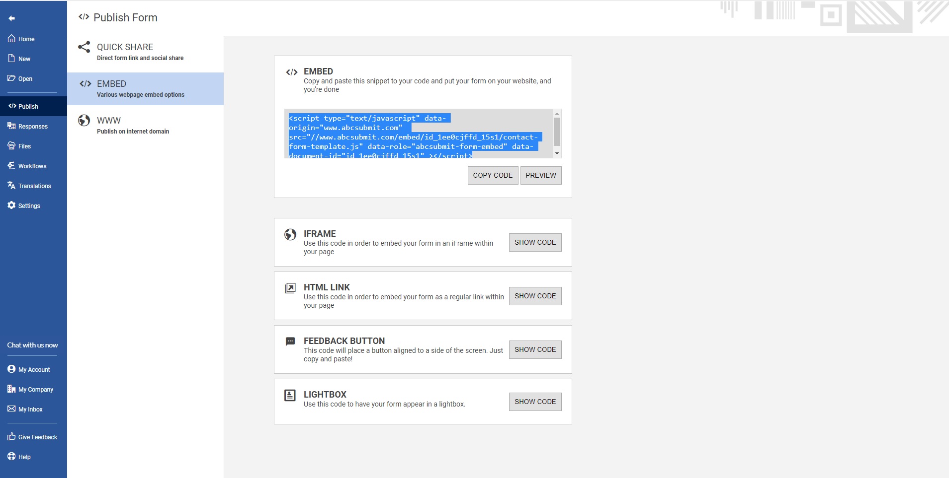 Embedding a form on Godaddy website builder AbcSubmit